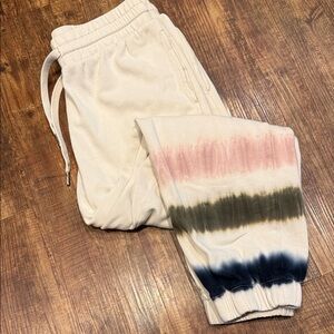 Z supply Women's Tie-Dye Jogger Pants - Cream and Multicolor